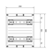 Blok UNIVERS N dla aparatów modułowych montowanych poziomo 2x12PLE 300x250mm