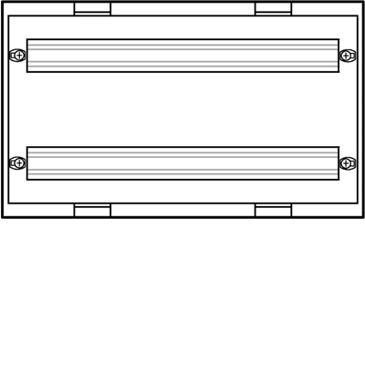 Blok UNIVERS N dla aparatów modułowych montowanych poziomo 2x24PLE 300x500mm