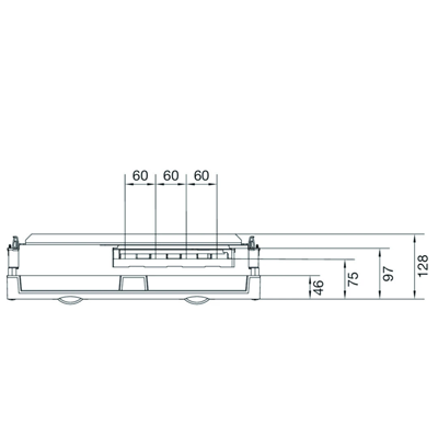 Blok UNIVERS N dla szyn zbior. pion. 100mm 3-pol. 4xNH00 listw. 300x500mm