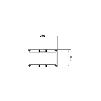 Blok UNIVERS N dla szyn zbior. poz. 12/20/30x5/10mm 60mm 1 pol. 150x250mm
