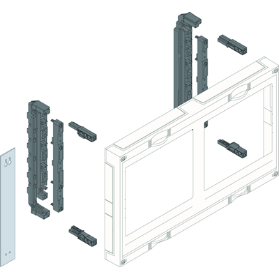 Blok UNIVERS N dla szyn zbior. poz. 12x5/10mm 60mm 4xNH00(8xNH000) 300x500mm
