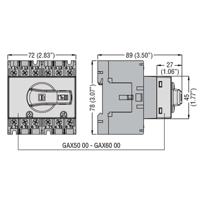 Blokada mechaniczna 6-8 pól rozłącznika, do GA016A - GA040A, GA040D