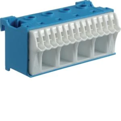 Bloque autoblocante QuickConnect neutro, azul, 4x16 + 14x4 mm2, ancho 75 mm