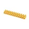 Bloque de bornes de 12 pistas de 10 mm2 con almohadilla anticorte TLZ-10 amarillo A12-2351