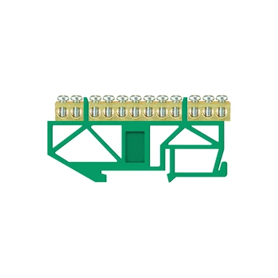 Bloque de bornes de protección LZ 12/Z, base alta, 12x16mm2, 32A, 400V, verde, IP20