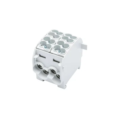 Bloque de distribución - ramal Al/Cu 80120 SIMBLOCK gris