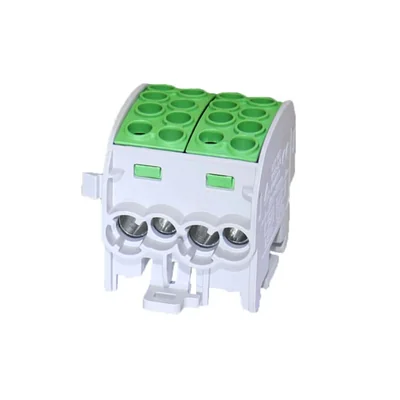 Bloque de distribución - ramal Al/Cu 80220 SIMBLOCK verde