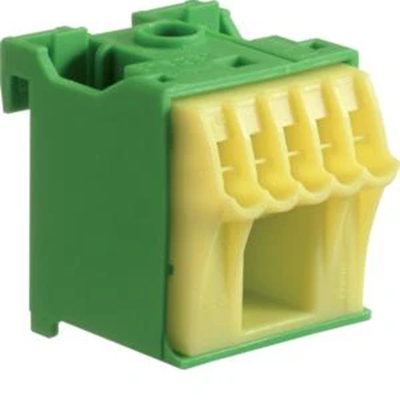 Bloque de sujeción de seguridad QuickConnect, verde, 1x16 + 5x4 mm2, 30 mm de ancho