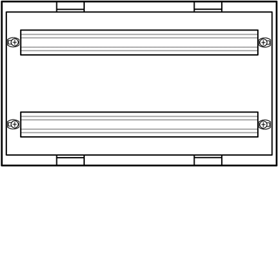 Bloque UNIVERS N para dispositivos modulares montados horizontalmente 2x24PLE 300x500mm