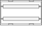 Bloque UNIVERS N para dispositivos modulares montados horizontalmente 2x24PLE 300x500mm