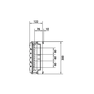 Bloque UNIVERS N para embarrados. Pos. 12x5/10mm 60mm 4xNH00(8xNH000) 300x500mm