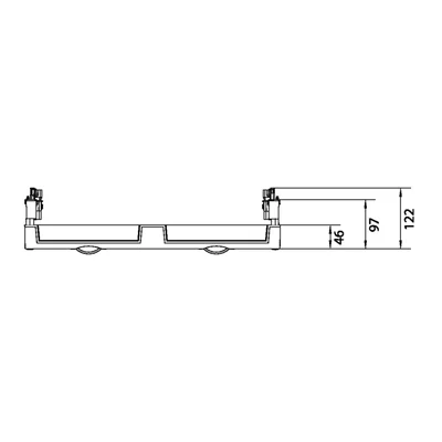 Bloque UNIVERS N para embarrados. Pos. 12x5/10mm 60mm 4xNH00(8xNH000) 300x500mm