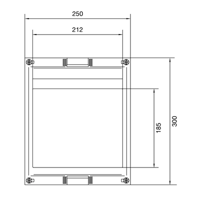 Bloque UNIVERS N para embarrados. Pos. 60 mm de 4 polos 2xNH00 300x250mm