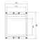 Bloque UNIVERS N para embarrados. Pos. 60 mm de 4 polos 2xNH00 300x250mm