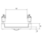 Bloque UNIVERS N para embarrados. Pos. 60 mm de 4 polos 2xNH00 300x250mm