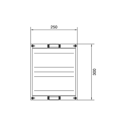 Bloque UNIVERS N para terminales serie horizontal 300x250mm
