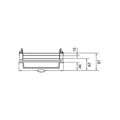 Bloque UNIVERS N para terminales serie horizontal 300x250mm