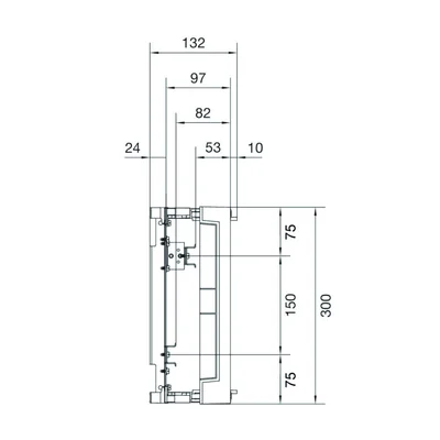 Bloque UNIVERS N para terminales serie horizontal 300x250mm