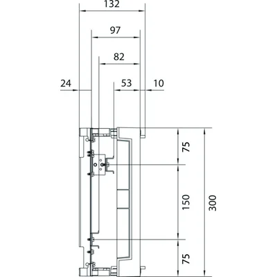 Bloque UNIVERS N para terminales serie horizontal 300x250mm