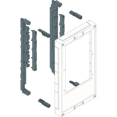 Bloque UNIVERSN para barras pos. 60 mm 4/5 polos. 1xNH1 450x250mm