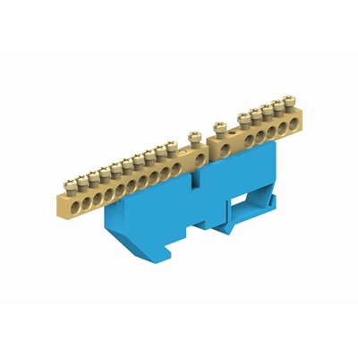 Blue insulated terminal block