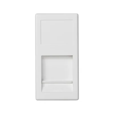 Board K45/2 1x RJ with shield 22.5x45mm NEXANS pure white