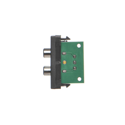 Board K45/2, 2x RCA (CINCH) 22, 5x45mm + inserts, gray graphite