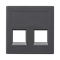 Board S500 2x RJ without covers INFRA+ gray graphite
