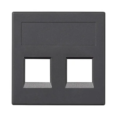 Board S500 2x RJ without covers NEXANS gray graphite