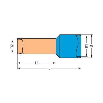 Boccola 1.0mm² rossa 100 pz.