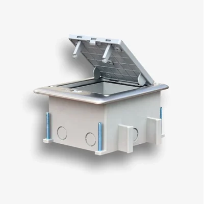 Bodendose 6M IP66 – Bodendose zur Montage von Steckdosen der Norm 22,5x45 mm (45x45 mm)