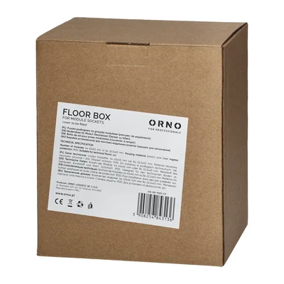 Bodendose für modulare Steckdosen 4 x 45 x 45 mm oder 8 x 22,5 x 45 mm, Abdeckung: Eigenmaterial, schwarz