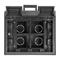 Bodendose für modulare Steckdosen 4 x 45 x 45 mm oder 8 x 22,5 x 45 mm, Abdeckung: Eigenmaterial, schwarz