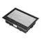 Bodendose für modulare Steckdosen 8 x 45 x 45 mm oder 16 x 22,5 x 45 mm, Abdeckung: Eigenmaterial, schwarz