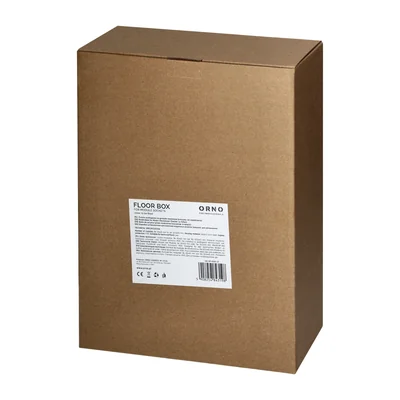 Bodendose für modulare Steckdosen 8 x 45 x 45 mm oder 16 x 22,5 x 45 mm, Abdeckung: Eigenmaterial, schwarz