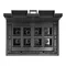 Bodendose für modulare Steckdosen 8 x 45 x 45 mm oder 16 x 22,5 x 45 mm, Abdeckung: Eigenmaterial, schwarz