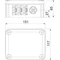 Boîte de dérivation WAGO T 100 WWB 2S2R2W, tripolaire, 2 fils rouge/blanc/noir