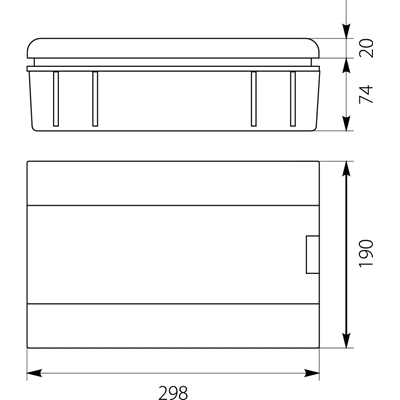 Boîte de distribution encastrée SRp-12/B (N+PE)