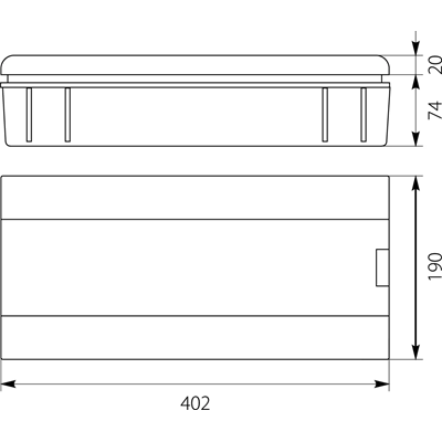 Boîte de distribution encastrée SRp-18/B (N+PE)