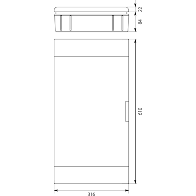 Boîte de distribution encastrée SRp-36/B (3x12) (N+PE)