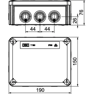 Boîte de jonction T 160 M32 avec 10 entrées M32