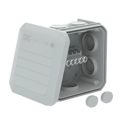 Boîte de jonction T 40 KL avec bornier et inserts