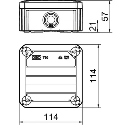 Boîte de jonction T 60 SW avec câbles