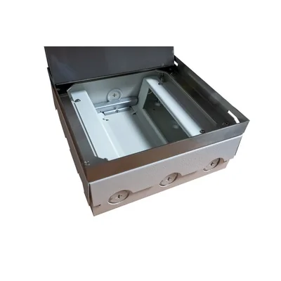 Boîte de sol 12M – boîte de sol pour le montage de prises de la norme 22,5x45 mm (45x45 mm)