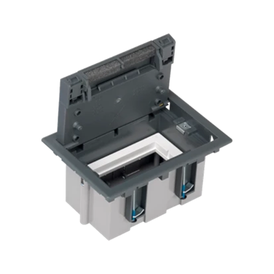 Boîte de sol S500 1 module 2xK45 93mm gris