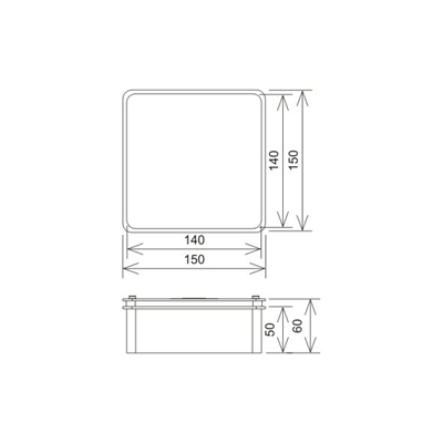 Boîte de test pour élévation 150x150x50