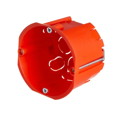 Boîte d'encastrement pour murs creux fi60mm rouge brique