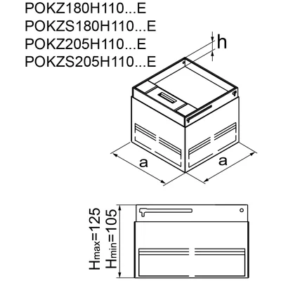 Boîte galvanisée POKZ205H110WE avec serrure d'ouverture et couvercle en acier résistant aux acides pour auges