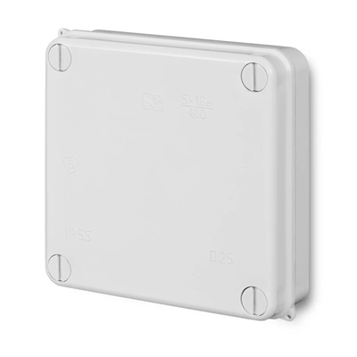 Boite hermétique EP-LUX sans insert 135x135x58mm IP55 blanc