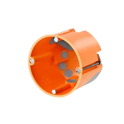 Boîte hermétique pour murs vides avec diaphragmes fi60mm orange profond